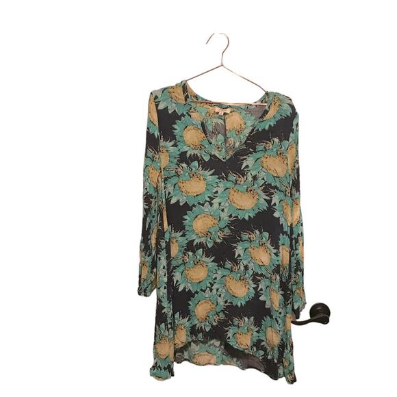 Umgee Floral Sunflower Swing Dress - Size Small - Picture 1 of 7